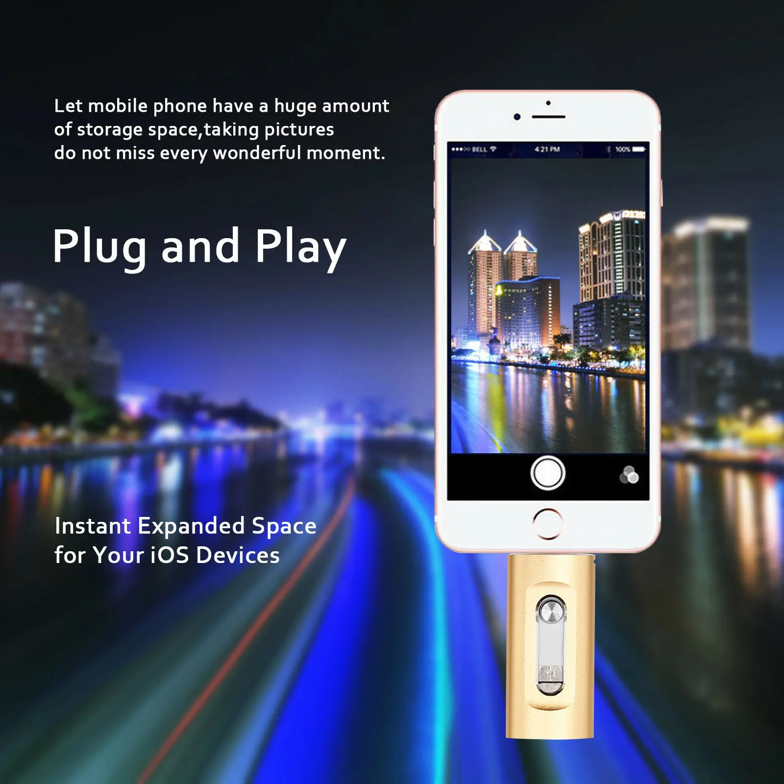 OTG Usb Flash Drive 64GB 32GB 16GB iPhone 6/6s/6Plus/7/7Plus/8/X 3 in 1 Pendrive 128 GB ir 256 GB iOS Išorės Saugojimo Įrenginiai