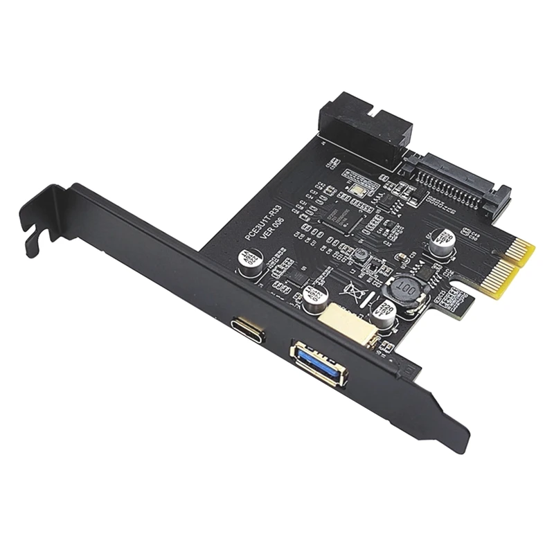 USB3.0 C Tipo Priekiniai Adapter Card PCIE su Vidaus 19Pin Adapterio plokštę RENESAS D720201 High Performance Chip