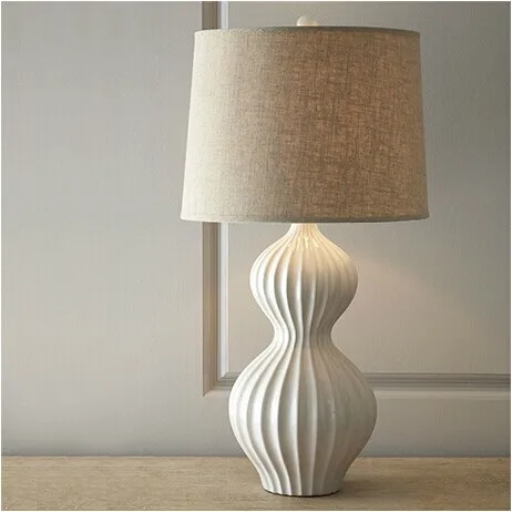 Amerikos šalyje baltos keramikos stalo lempa, viešbučio, miegamojo, naktiniai staleliai, lempa Šiaurės kūrybos moliūgas dekoratyvinis stalo lempa