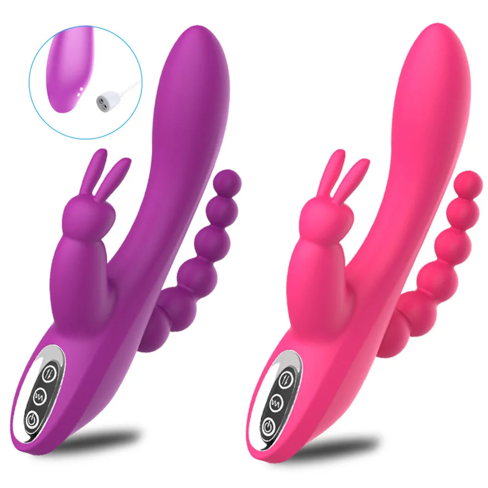 3 1. Dildo Rabbit Vibratorius, Lazdelės Vandeniui USB Magnetinio Įkrovimo Analinis Clit Vibratorius, Sekso Žaislai Moterims, Poroms, Sekso Parduotuvė